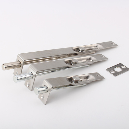 Concealed latch stainless steel latch thickened double-open anti-theft door fire door concealed hidden door latch