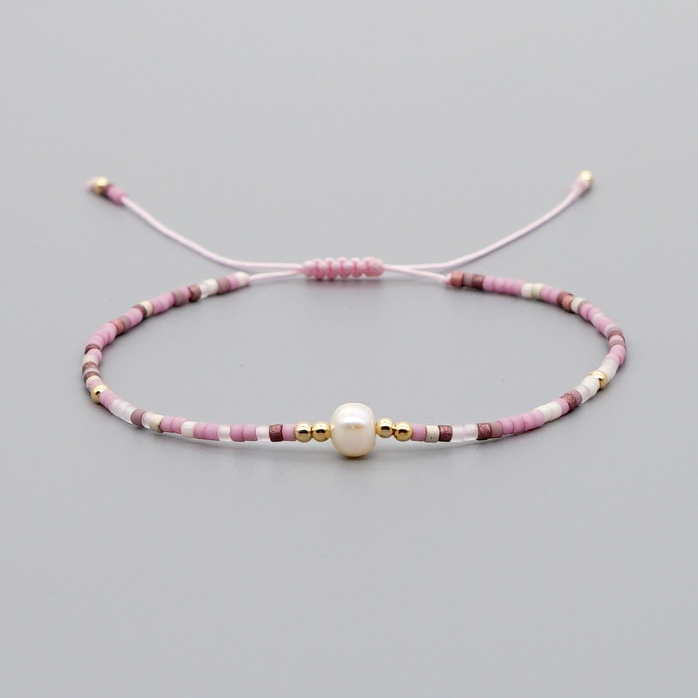 Perles De Riz D&#39;été Myuki Tissées À La Main Perles D&#39;eau Douce Naturelles Bracelet Simple En Gros display picture 33