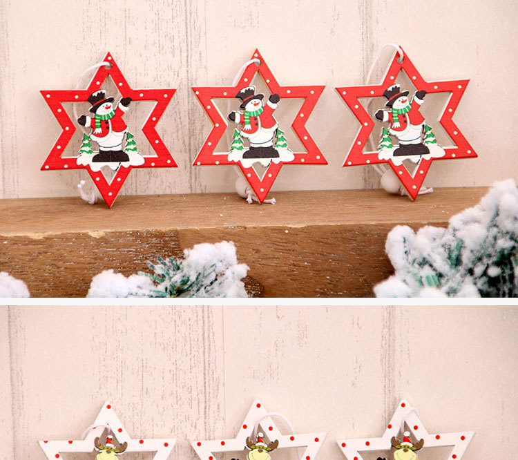 130g Weight Christmas Festival Multicolor Color Creative Mini Diy Christmas Pendant Christmas Tree Laser Hollow Small Pendant 6