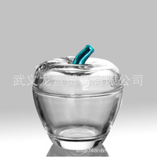 跨境新品亚克力苹果型调味罐套装厨房透明调料盒圆形调味盒盐糖罐