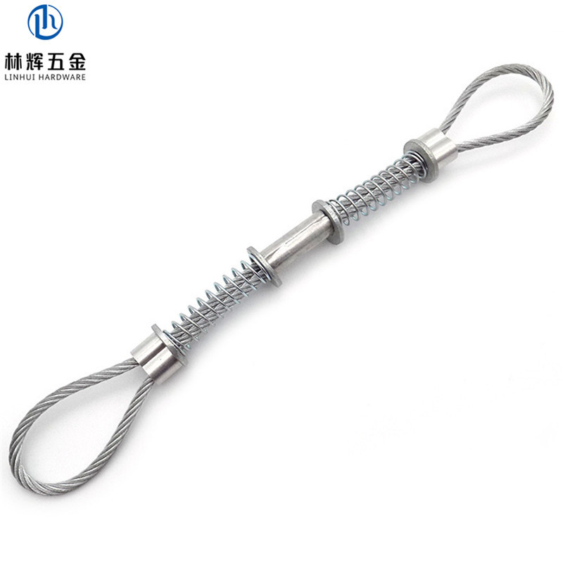 3/16 5MM镀锌钢缆Safety Cable防坠落绳线弹簧安全钢缆