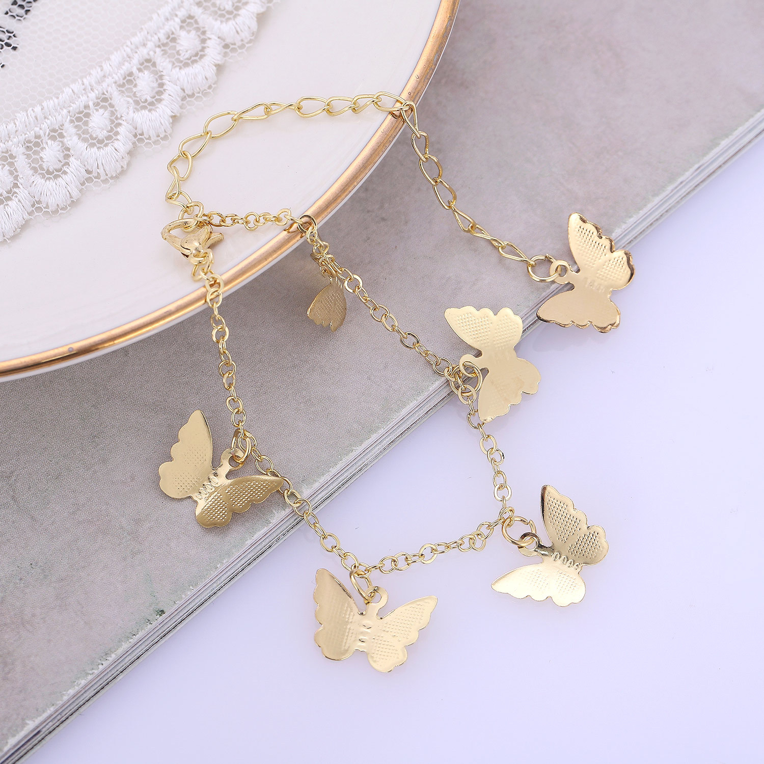 1 Piece Fashion Butterfly Alloy Women's Anklet display picture 2