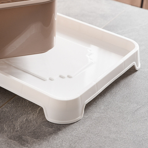 Household drain dish rack cupboard tableware kitchen tableware storage box with lid Japanese-style plastic double-layer dish drain rack