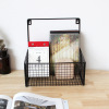 Northern Europe Iron art Wall hanging Storage basket Punch holes wall Zhiwu basket bathroom Supplies Storage rack desktop Stands Basket