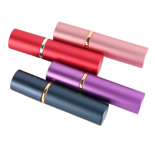 10ml light plate high-grade anodized aluminum cylindrical lipstick style perfume bottle spray bottle cosmetics portable travel