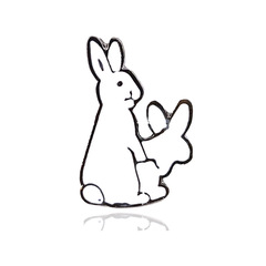 亞馬遜時尚款 個性創意紅眼流氓兔胸針 歐美飾品廠家直供批發