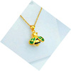 Brass epoxy resin, pendant, golden jewelry, wholesale