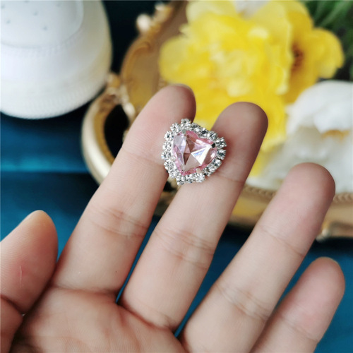 White shoes gemstone shoe buckle retro diamond accessories shoelace decoration pendant shoe flower ocean heart love crystal
