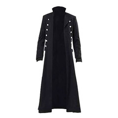 Amazon Wish Medieval Renaissance Gothic Plus Size Double Breasted Retro Overcoat Stage Cosplay Costume