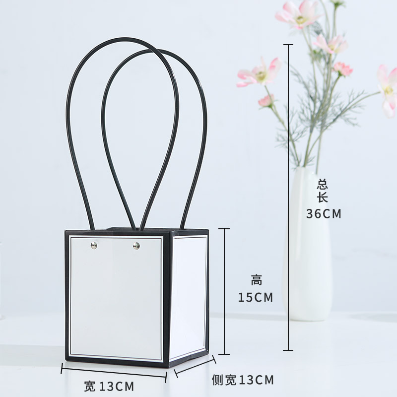 Bolsa de arreglos florales de papel kraft, paquete de ramo, caja de mano al por mayor, floristería, arte floral, material de embalaje de bricolaje, bolsa de mano de flores