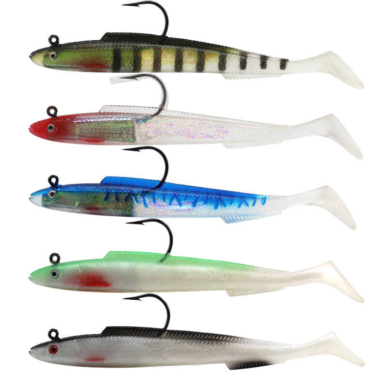 Shallow diving Paddle Tail Lures 10 Colors Soft Plastic Baits Bass Trout Saltwater Sea Fishing Lure