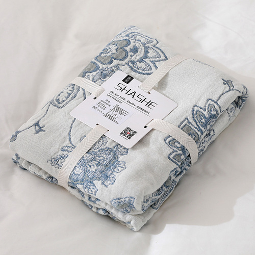 Cotton pillow cover, high-grade gauze simple Nordic style summer single non-slip non-falling pillow cover pair