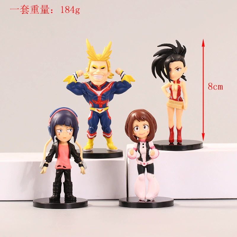 Anime Doll Swing Set, 9-piece Mini Figures Keychain / Display, lightweight 9pcs