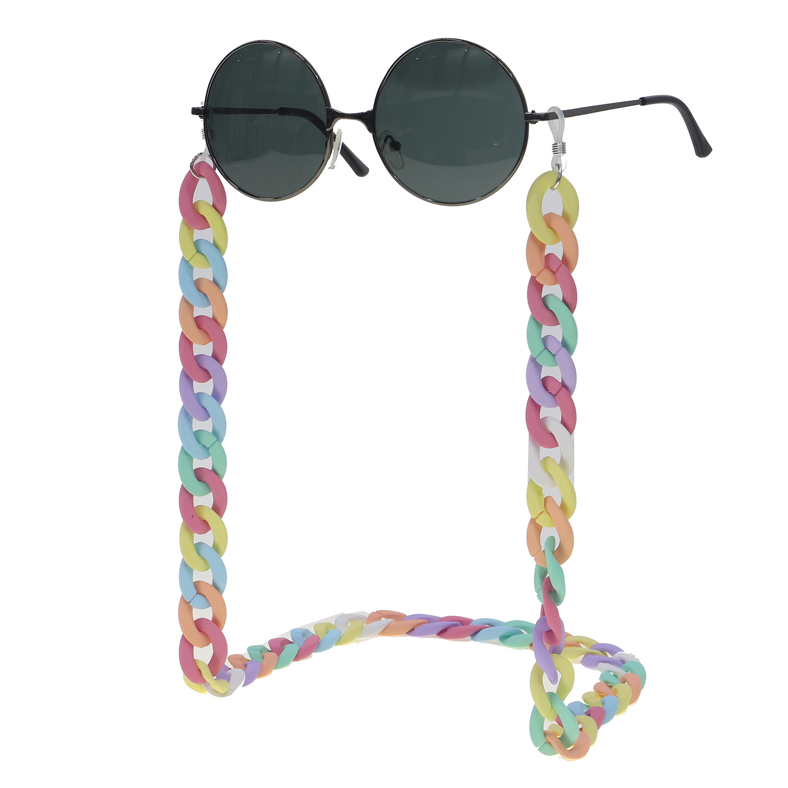 Fashion Colored Acrylic Rubber Paint Mark Long Color Concave Shape Glasses Chain Glasses Rope Wholesale Nihaojewelry display picture 5