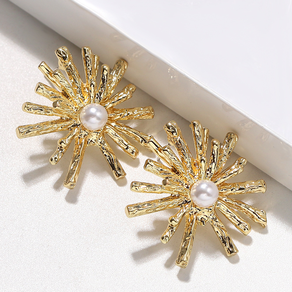 New Hot-selling Hollow Flower Creative Exaggerated Hot Style Earrings Wholesale display picture 4