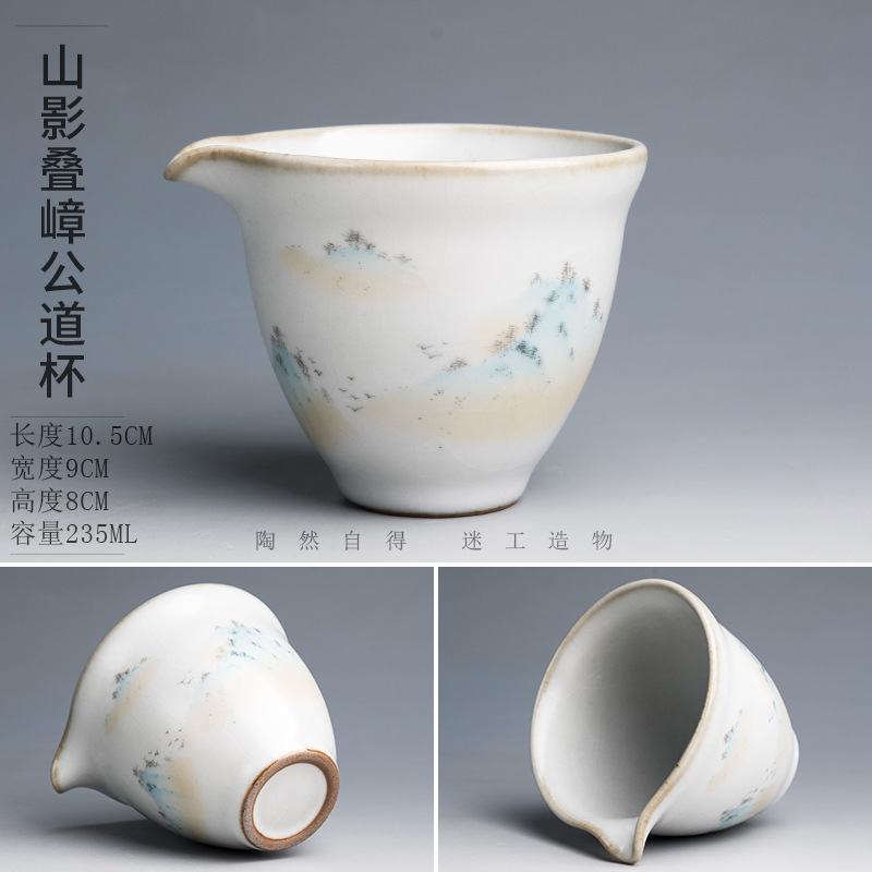 Ceramic capacious tea cup for home use, teapot, tea set with accessories