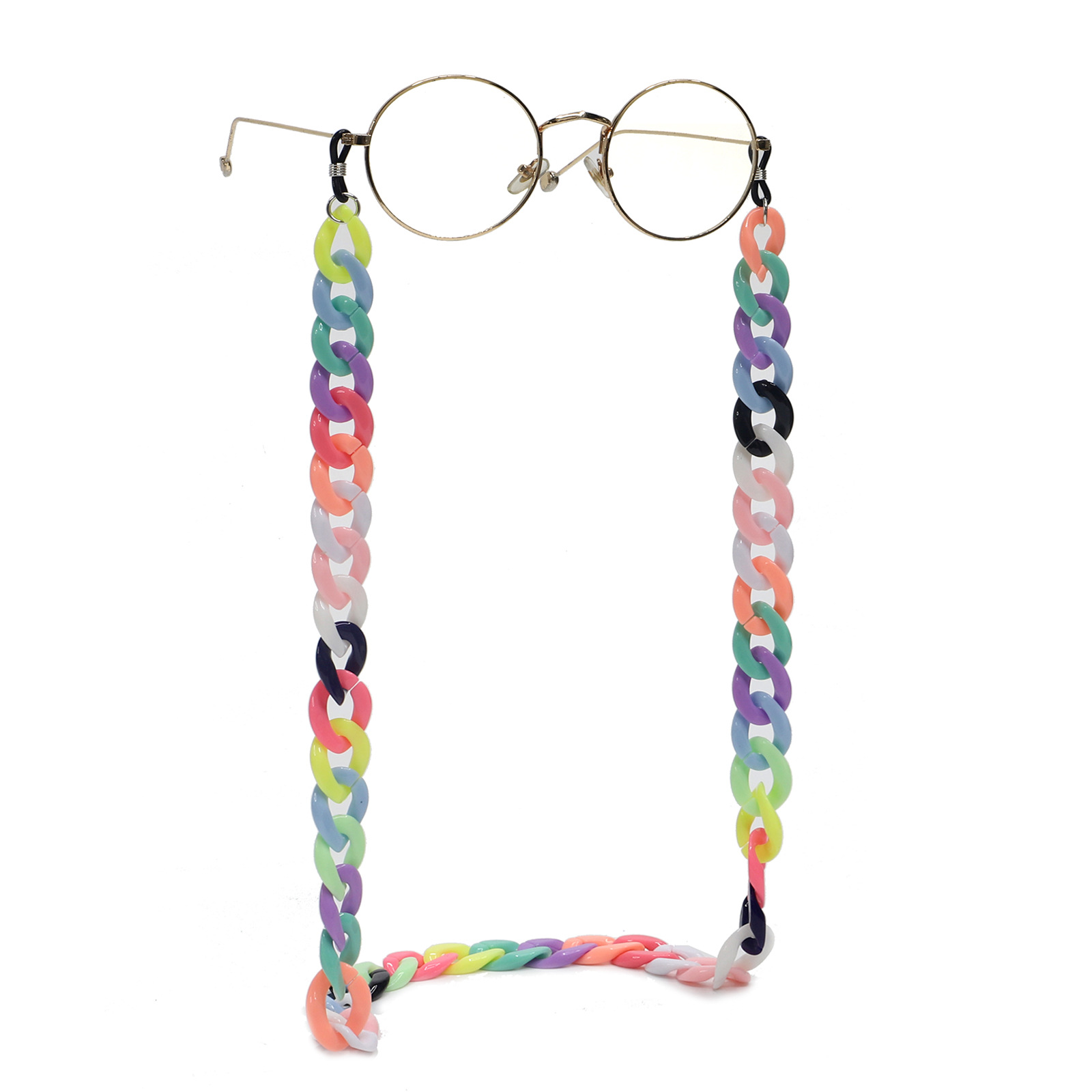 Masque Acrylique Corde Lunettes Chaîne Multicolore Forme Concave Lunettes Corde En Gros Nihaojewelry display picture 26