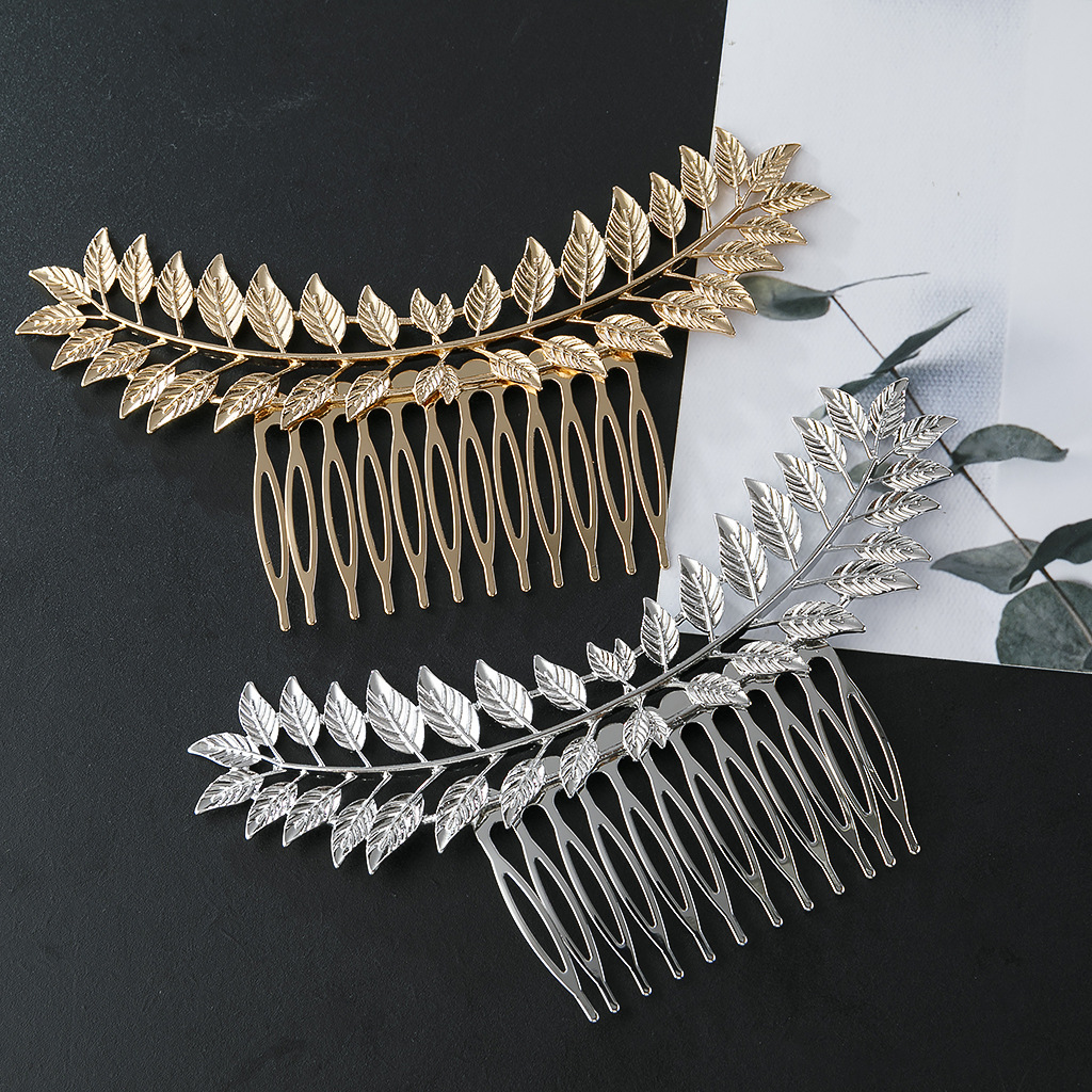 Fashion Leaf Alloy Hollow Out Hair Combs display picture 3