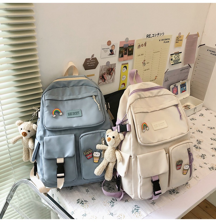 Fashion Spring New Cute Badge Backpack display picture 10