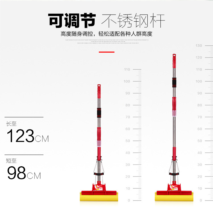 海绵拖把家用免手洗懒人一拖净拖把滚轮吸水挤水胶棉地拖把布批发详情16