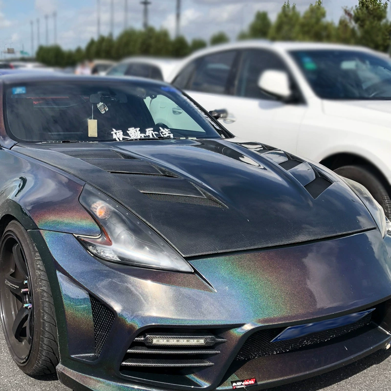 Капот для японского 370Z, тюнинг AMUSE Demon Z34, передняя крышка из углеродного волокна, многопоточный/многоотверстный двигательный кожух