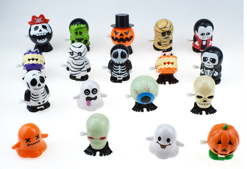 12 Christmas gift sets for children Halloween pumpkin clockwork walking ghost small toys hot sale
