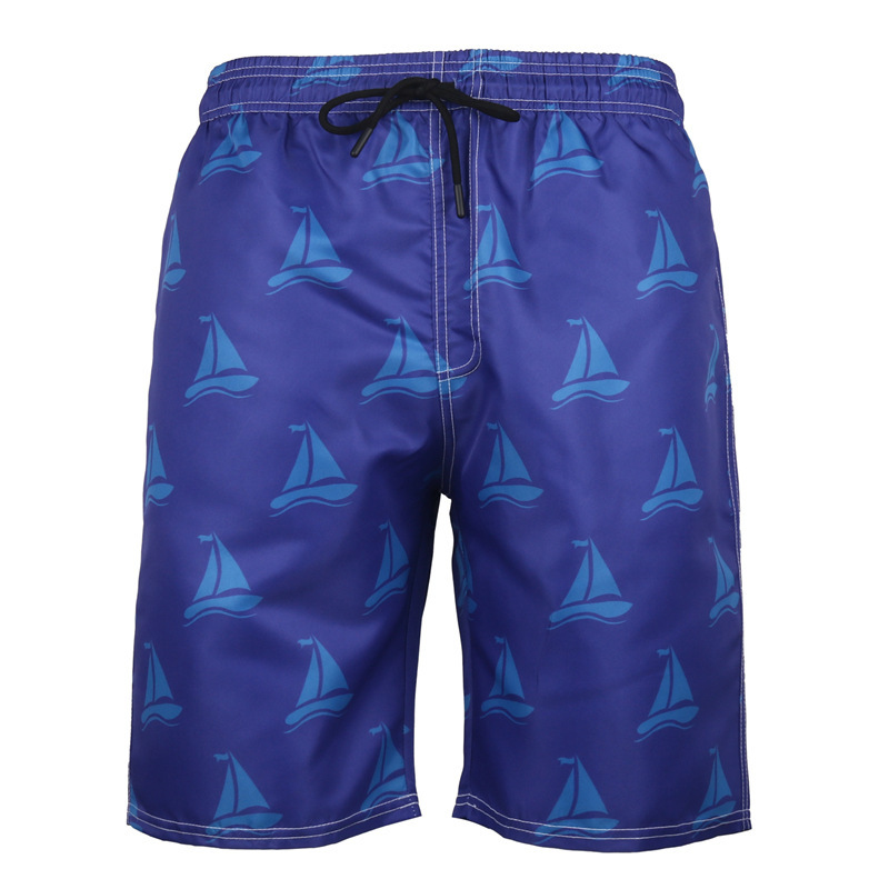 2022新款男式速干沙滩裤跨境热卖休闲短裤3D印花大码运动裤