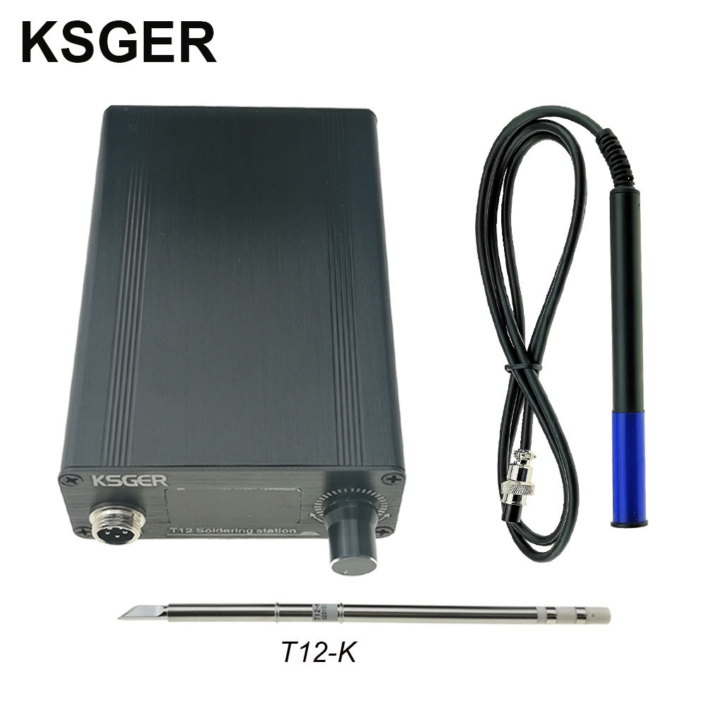 KSGER fabricante T12 Estación de soldadura OLED temperatura ajustable STM32 panel de control reparación Estación de soldadura eléctrica cabeza de soldadura núcleo de calefacción
