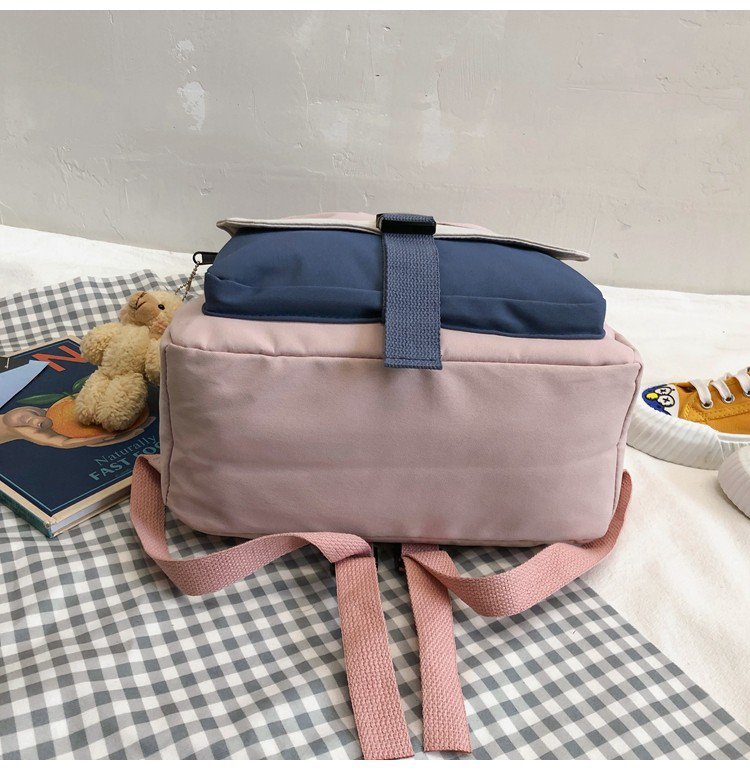 Moda Coreana Estilo Universitario A Juego Con Cerradura De Mortaja Bolsa De Niña Simple Campus Estudiante Mochila Al Por Mayor Nihaojewelry display picture 14