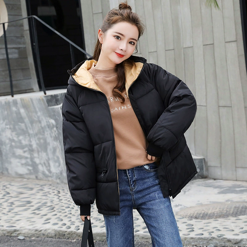 В наличии осенне-зимнее Новое модное короткое пальто с хлопковой подкладкой, женская маленькая куртка с хлопковой подкладкой, пальто с капюшоном больших размеров, Толстая теплая куртка с хлопковой подкладкой, прилив