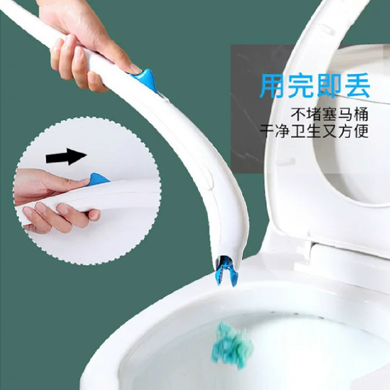 Disposable toilet, changeable brush