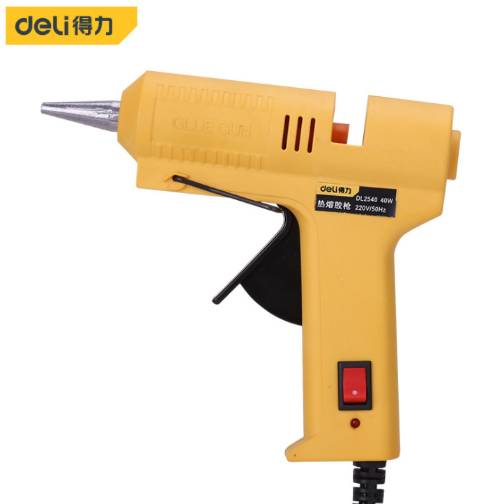 得力工具热熔胶枪制作热融胶条胶水枪电热电熔胶抢得力DL5041