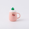 Innovative Personality Popularity Bringing a spoon and a ceramic cup Popular Mark Cup can customize the business cup