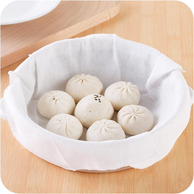 笼布 纯棉纱蒸笼布 透气不粘笼屉布屉布蒸镘头布蒸饺子包子垫|ru