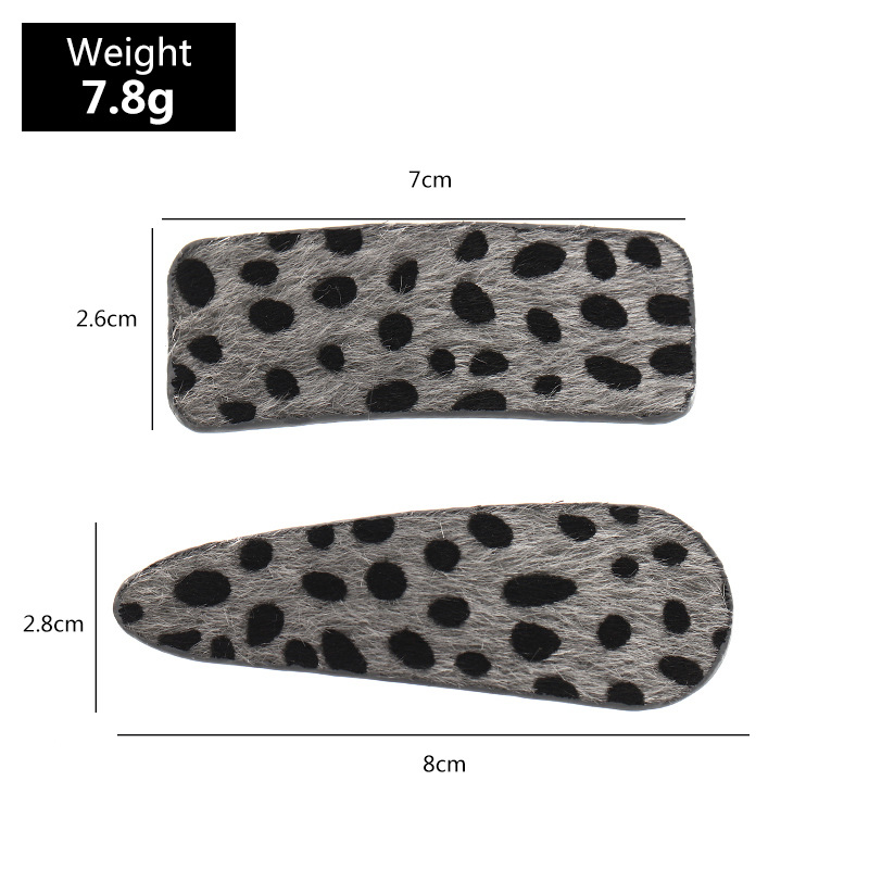 Black And White Dot Leopard Print Hairpin display picture 2