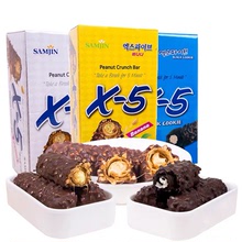 X5韓國進口零食 三進X-5夾心巧克力能量棒36g*24支裝（代可可脂）