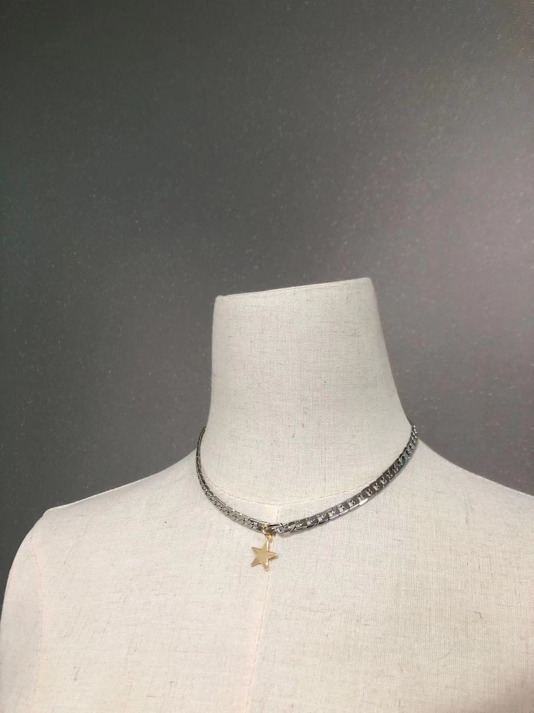 Unisex Gender Plating Design Brass Plating U Shape Necklace