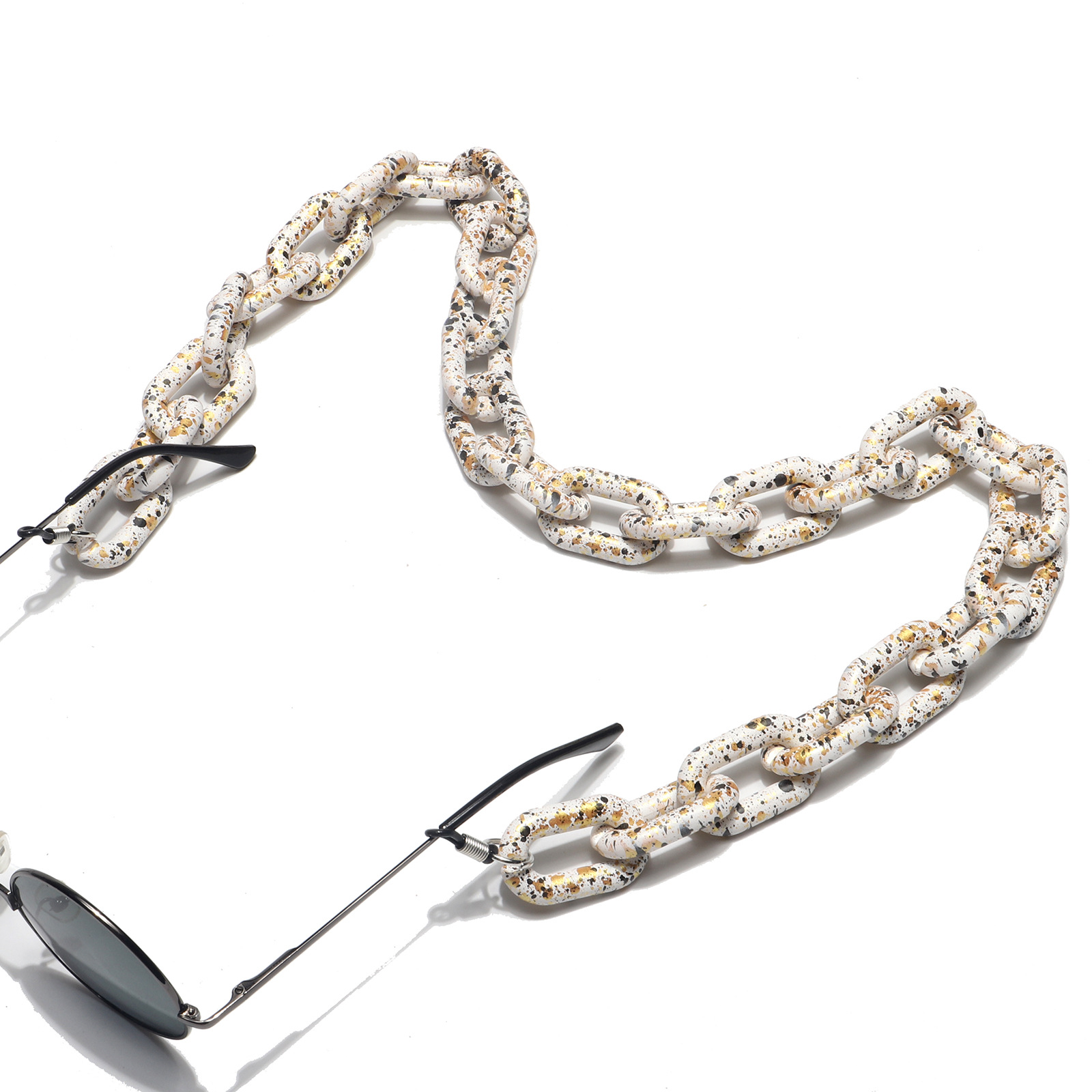 45g Weight Plastic Material White, Black Color Acrylic Glasses Chain Simple Retro Thick Glasses Rope Fashion Glasses Chain Wholesale Nihaojewelry 7