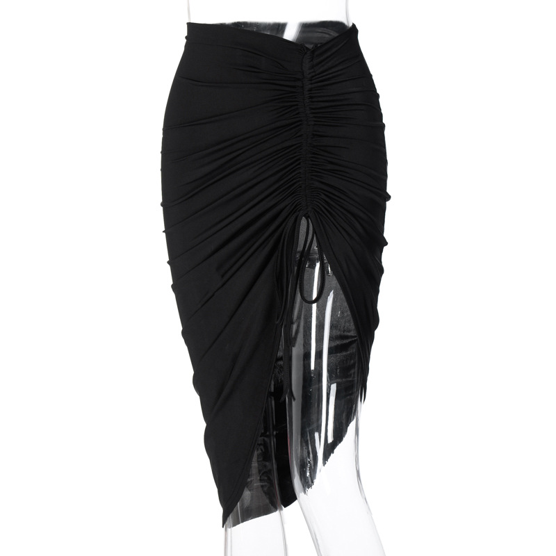 Slim Slimming Drawstring Skirt in Skirts