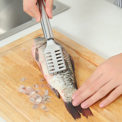 不锈钢鱼鳞刨厨房家用实用杀鱼刮鳞器去鱼鳞神器鱼刷金属工具打鳞