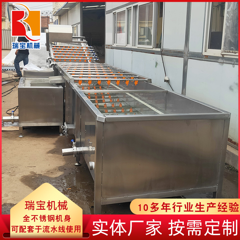 海鲜产品蔬菜水果气泡喷淋式清洗机 大型商用多功能洗菜机