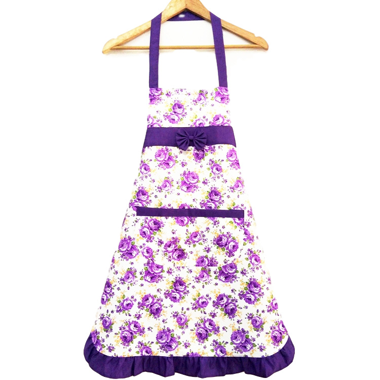 Korean Edition rose apron kitchen cook work Apron Jeanette fashion lace halter apron On behalf of