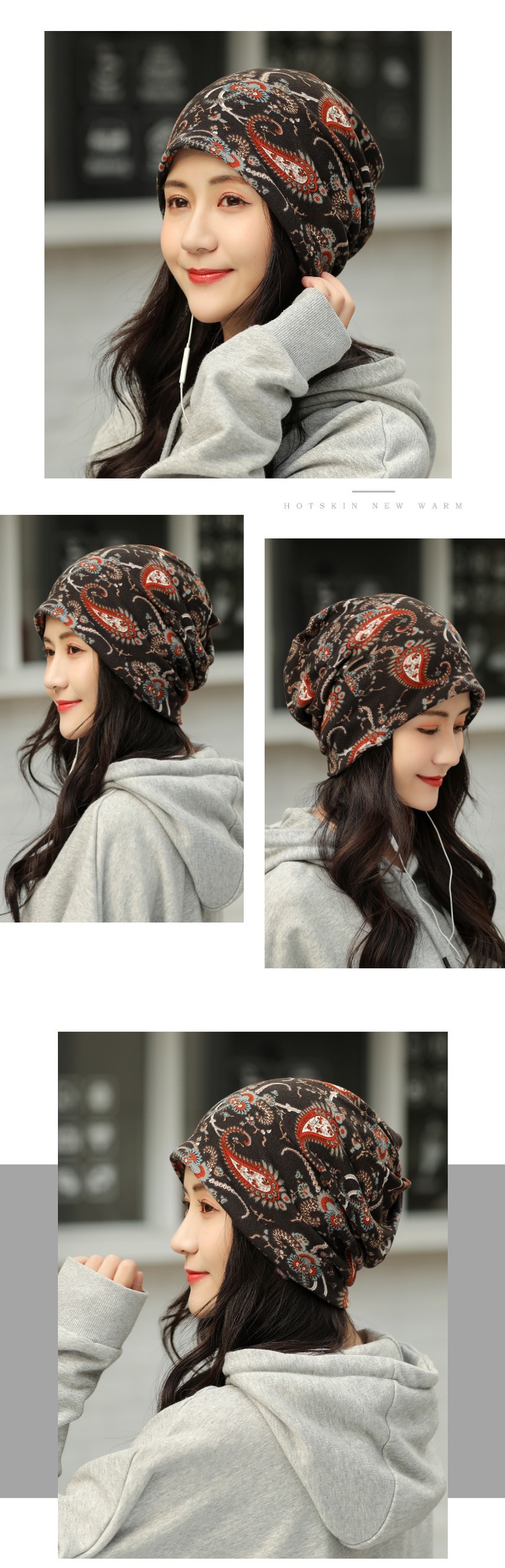 Women's Korean Style Flower Crimping Beanie Hat display picture 1
