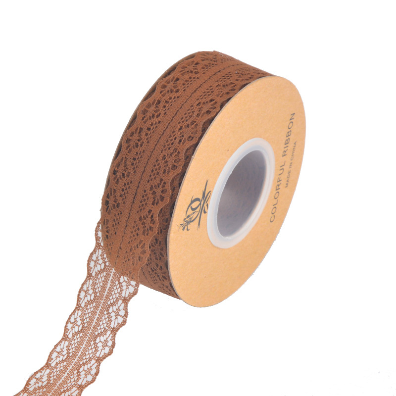 Fibra color 3cm flor pastel caja de regalo mano hecho a mano DIY tocado cinta de encaje arco cinta al por mayor