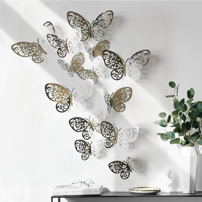 Mignon Papillon Papier Autocollant Mural Art Mural display picture 6