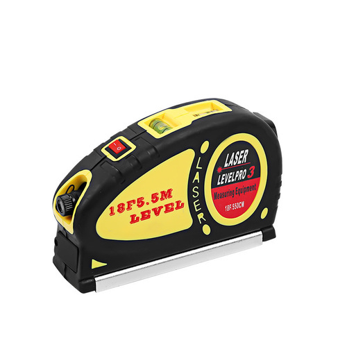 Laser infrared level mini crosshair high-precision multi-functional horizontal water level meter with tape measure