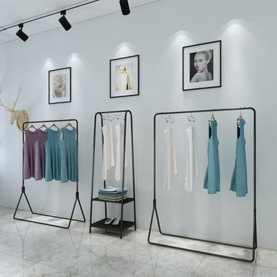 衣服架子服装店展示架落地式挂衣杆童装女装店专用货架中岛架组合|ru