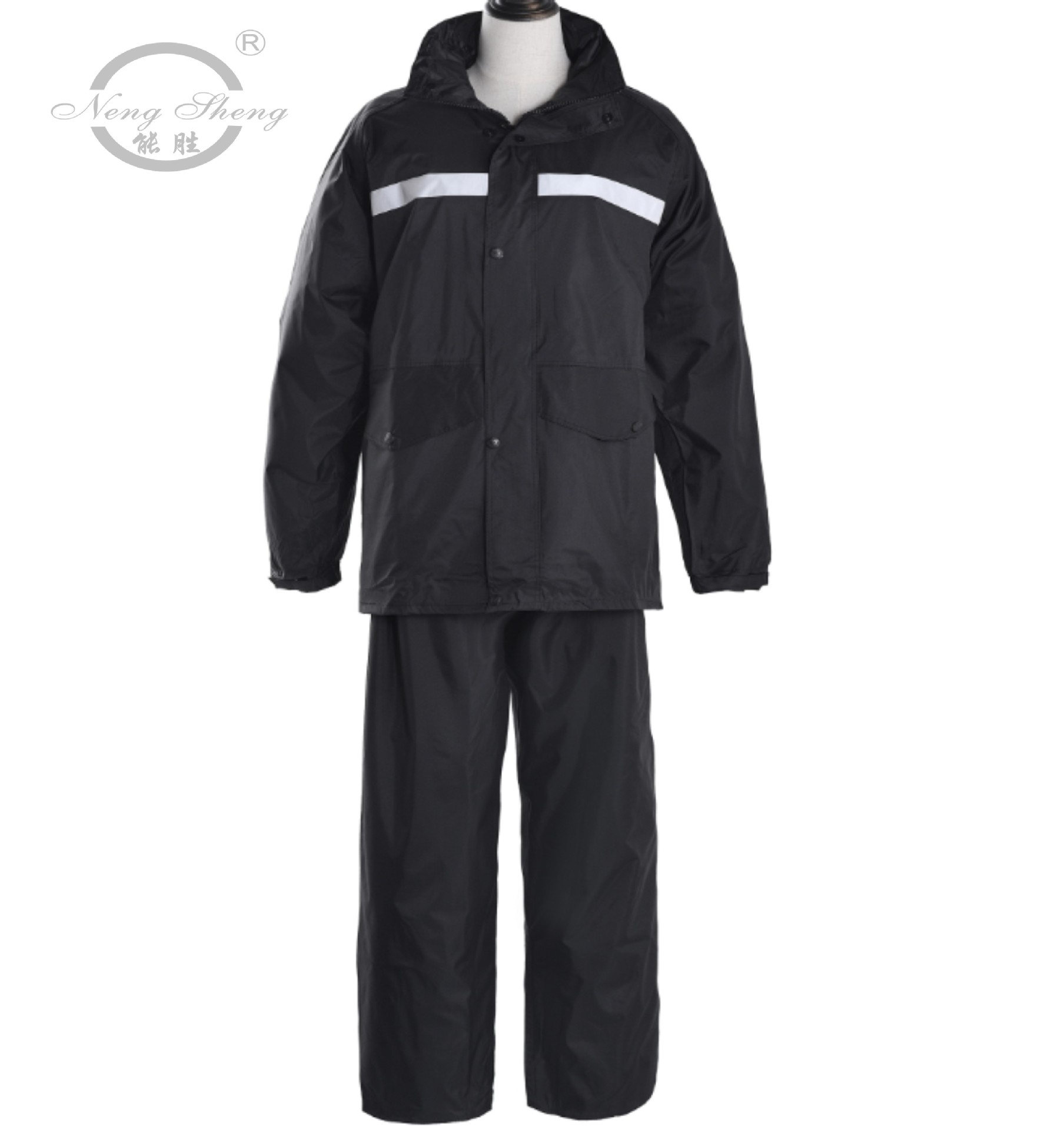 厂家直销小区保安分体双层雨衣成人户外分体套装雨衣|ms