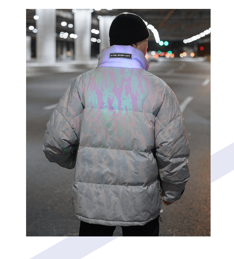 Herren Pufferjacke Mit Buchstabenprint Wintermantel Für Männer_voghion.com