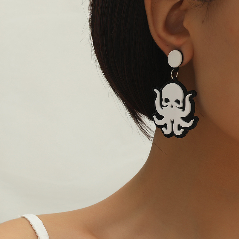 Fashion Cute Fun Funny  Creative Ocean Octopus Earrings Wholesale display picture 1